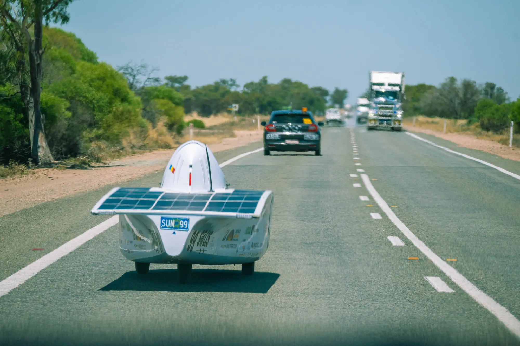 EV3 pe autostrada Stuart, în Australia.